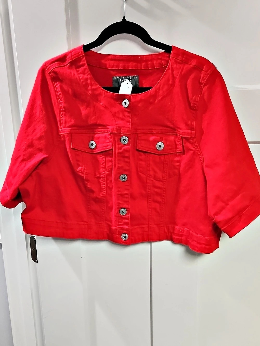 TORRID Red Cropped Jacket Size 3X NWT